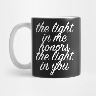 The Light in Me Honors the Light in You Yoga Design Mug